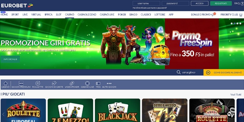 Pagina (Casinò) di EuroBet – Casino online sicuri