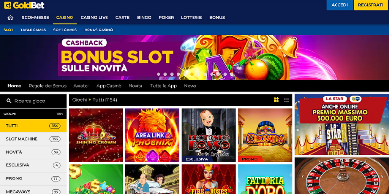 Pagina (Casino) di GoldBet