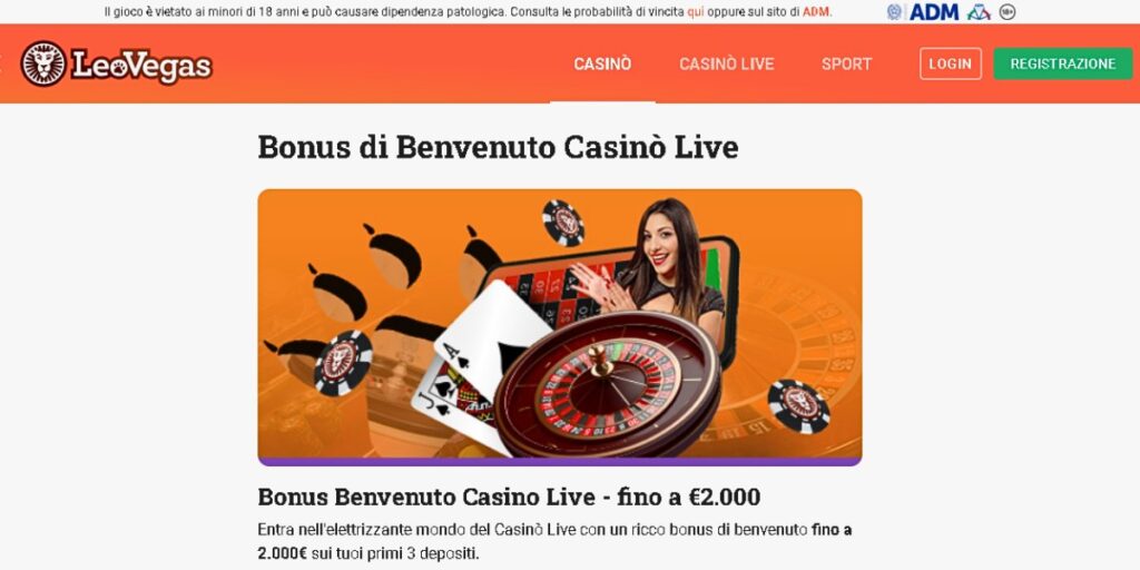 Bonus di bemvenuto Casinò Live di (LeoVegas) - Come si ottengono i bonus su LeoVegas