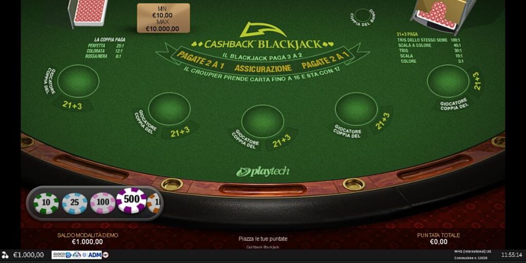 Tavolo Blackjack da software del casinò (William Hill) – Come giocare a Blackjack